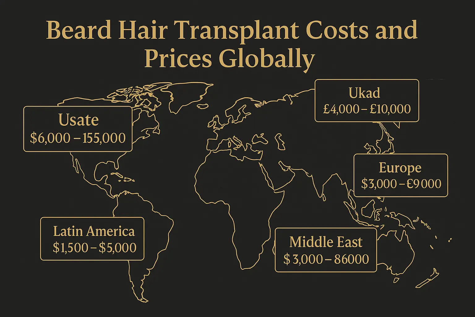 Coûts et prix des greffes de poils de barbe dans le monde