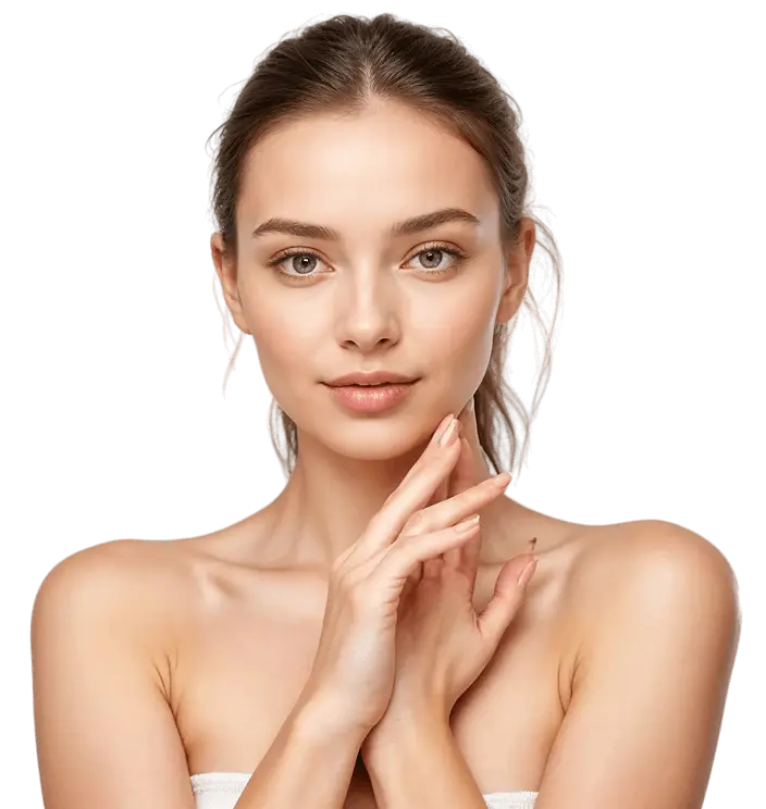 Natural beauty and healthy skin aesthetic representation
