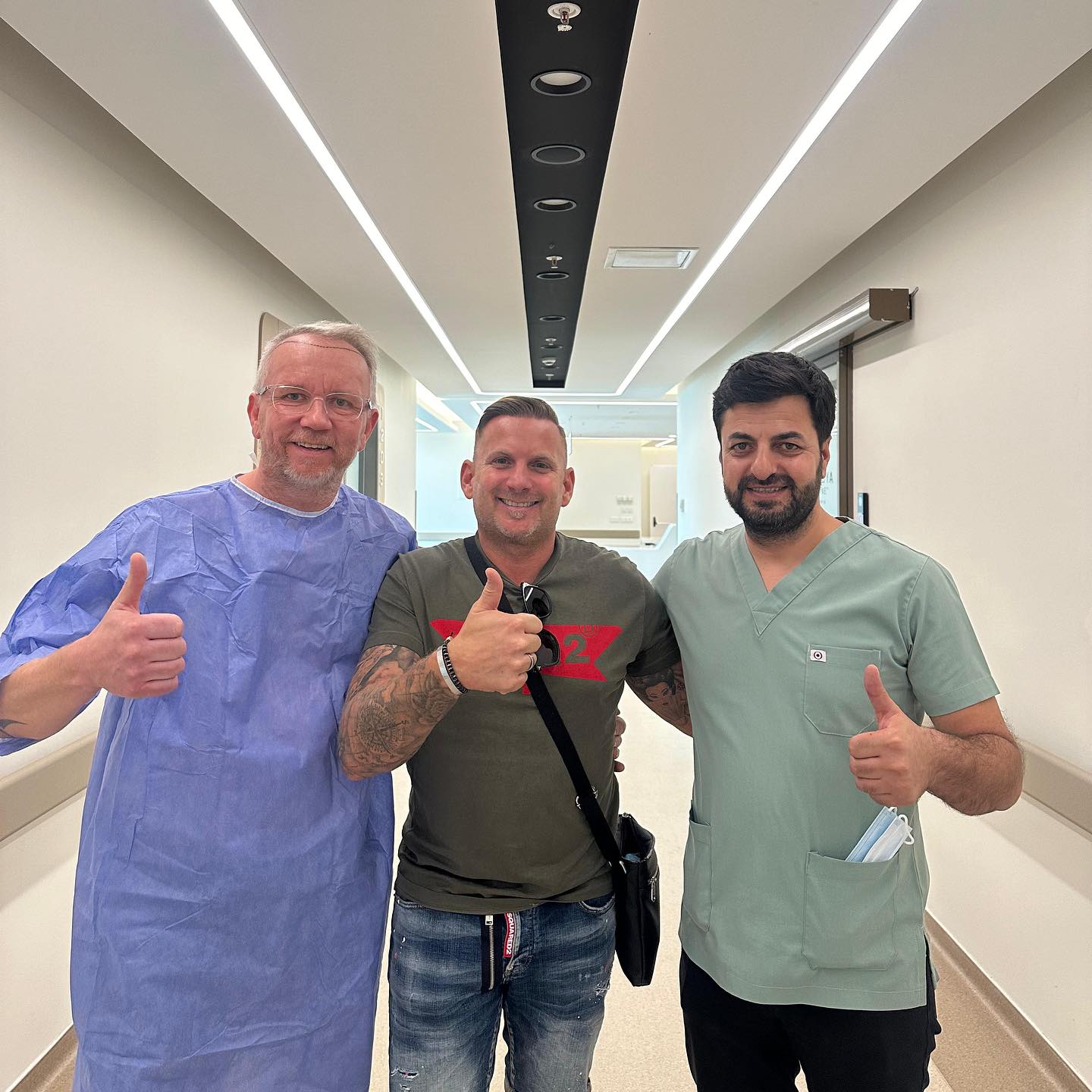 Patient with medical team at ClinMedica Istanbul after treatment