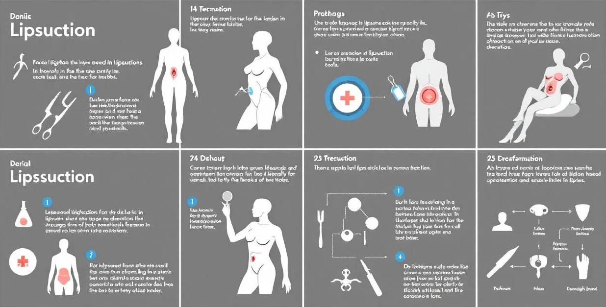 Una comparación visual de diferentes técnicas de liposucción.
