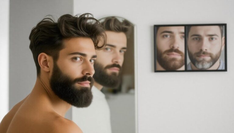 Patient after successful beard hair transplant in Turkey with visible natural growth